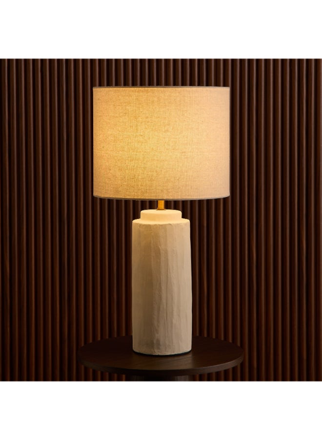Home Box Ceramic Table Lamp with Linen Shade - For Home - Image 2